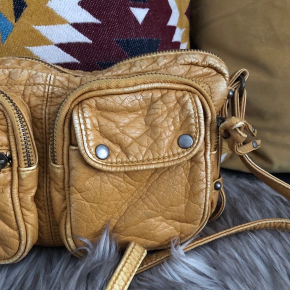 Distressed Vegan Leather Crossbody Bag - Picture 3 of 8